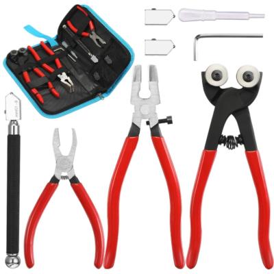 China Glass& Ceramic Tile Cutter 8 Piece Glass Mosaic Cutter Kits with Glass Cutter and Glass Pliers for sale