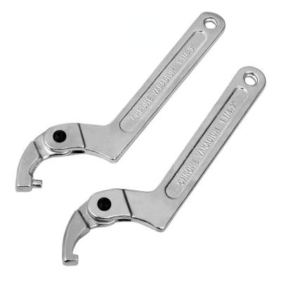 China Adjustable C HOOK WRENCH / WRENCH C Hook Wrench Chrome Plated Adjustable Hook Wrench 19-170MM for sale