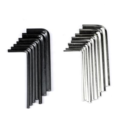 China 0.9mm to 8mm Double End Hex Hexagon L-Shaped Allen Wrench Allen Key Carbon Steel for sale