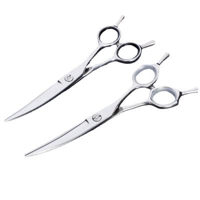 China HAIR Willow Leaf Warped Scissors Japanese Curved Hair Cutting Scissors Knife Set for sale