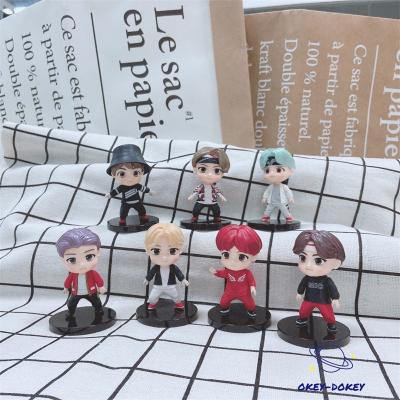 China Cartoon New Amazon Hot Sale Bangtan Boys KPOP TinyTAN Characters Groups 7pcs/set Wholesale Toy 7pcs/set Model Toys BT Action Numbers for sale