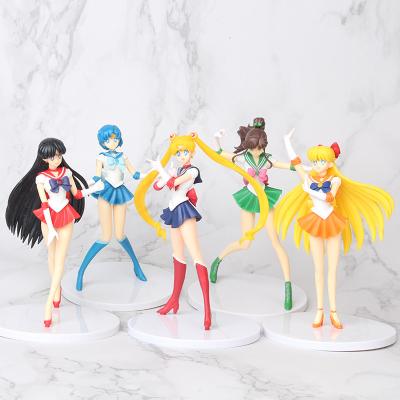 China Hot Japanese Moon Action Figure Sailor Cartoon Toy Custom Sales PVC Anime Figure for sale