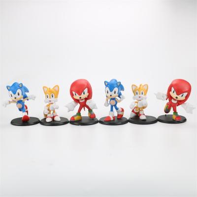 China With Base 12pcs/set Blue Popular Sonic Cartoon Animal Toy Action Figure With Cheap Price for sale