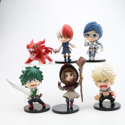 China Cartoon Toy 6pcs/set Anime My Hero Academia Mini Figure In Wholesale Figure Sets for sale