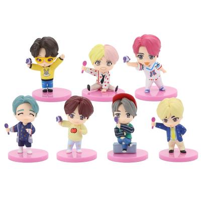 China Cartoon toy fashion custom resin kpop head chained cute girly girly tinytan doll kpop kid bangtan women doll for sale