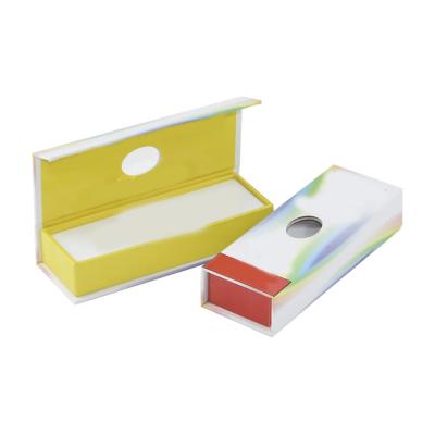 China Recyclable Luxury Rigid Paper Cartridge Box Magnetic Packaging With Clear Window And EVA Holder for sale