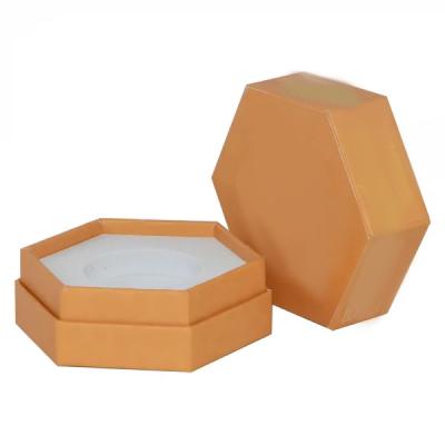 China Recyclable Hexagon Shaped Rigid Paper Box For Concentrate Containers Jars Packaging for sale