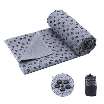 China Soft Quick Dry Hot Silicon Dots Mat Microfiber Printed Yoga Towel Sports Non-Slip Viable for sale