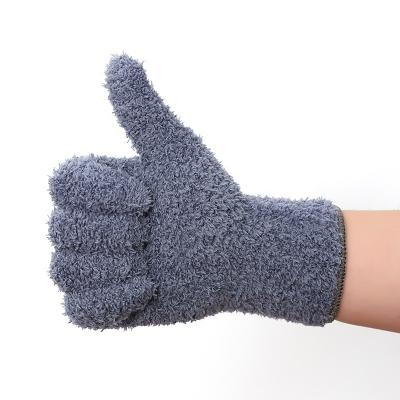 China Soft Polyester Comfortable Household Cleaning Dust Cleaning Magic Gloves For Home Kitchen Car One Size for sale