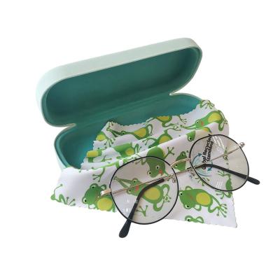 China Glesses Cleaning Custom Printed LOGO Microfiber Eyeglass Glasses Sunglasses Lens Cleaning Cloth for sale