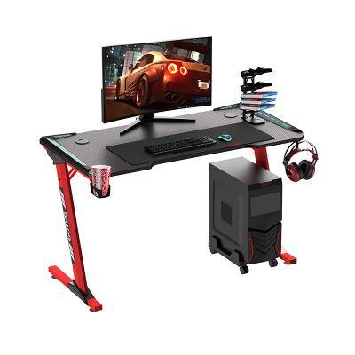 China (Size) Ergonomic Height Adjustable Large Game Tabletop Physical Channels Storage Tanker Tanker ESPORTS Desktop PC LED Gaming Desk Ergonomic Custom Made Computer Table for sale