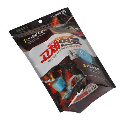 China Security solid alcohol packaging Plastic Bag zipper packaging with 3-sided sealed bag for sale