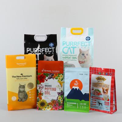 China Moisture Proof High Quality Custom Printed Back Seal Cat Litter Packaging Bag for sale