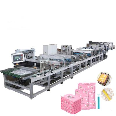 China Factory 2021 Hot Transparent Foldable Compressed Vacuum Bagping Machine Extra Large Heat Seal With Zipper Bag Making Machine for sale