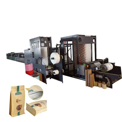 China Factory Factory Supply Flat - Bottom Eight - Edge Sealing Snacks Brown Paper Packaging Bag Making Machine With Waterproof, for sale