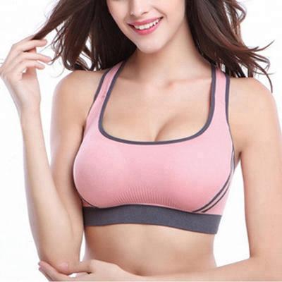 China Antibacterial 4013 Ladies Fitness Padded Gym Yoga Bra Women's Sports Seamless Bra for sale