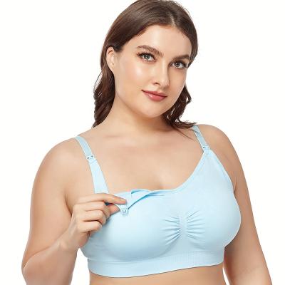 China Wholesale Anti-Allergy 40091 OEM Design Pregnant Women Radio Plus Size Maternity Bra Bralette Care Breathable Maternity Bra for sale