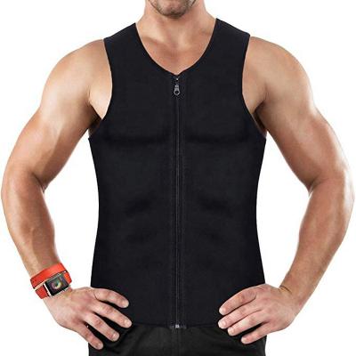 China 6300 Mens Antibacterial Waist Trainer Vest For Weightloss Neoprene Corset Body Shaper Zipper Sauna Tank Top Workout Hot Shirt for sale