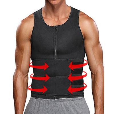 China 6309 Men's Waist Trainer Compression Tank Top QUICK DRY High Quality Neoprene Slimming Vest Sweat Sauna Shaper For Men for sale