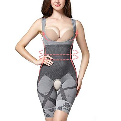 China 6374 Women Antibacterial Breathable Shapewear Full Body Shaper Natural Bamboo Slimming Bamboo Shaper For Wholesale for sale