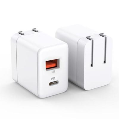 China High Quality Type-C 20W Wall Mobile Phone Charger 20W US UK PD QC3.0 20W USA Left Quick Charger for sale