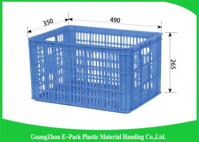 China Health Mesh Plastic Food Crates Food Grade Convenience Stores Easy Stacking for sale