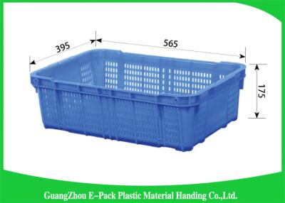 China Green Vegetable Plastic Food Crates Large Vented For Cold Chain Transport for sale