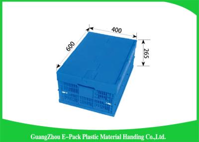 China Collapsible Storage Crate With Attached Lids , Portable Plastic Folding Storage Boxes for sale