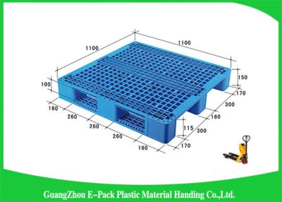 China Het geventileerde Plastiek blokkeert Pallets Enig Onder ogen gezien, Euro Blauw Plastic Pallets Geventileerd Dek Te koop