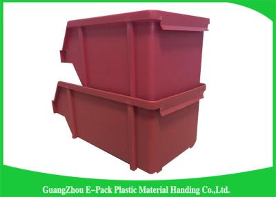 China 20L Shelving Industrial Plastic Totes , Hardware Storage Containers Space Saving for sale