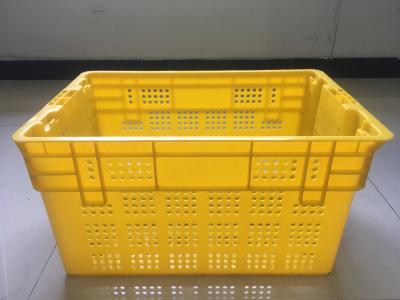 China Durable Plastic Food Crates ,  Stacking Nesting Fruit Vegetable PP Mesh Crates DC Warehouse for sale