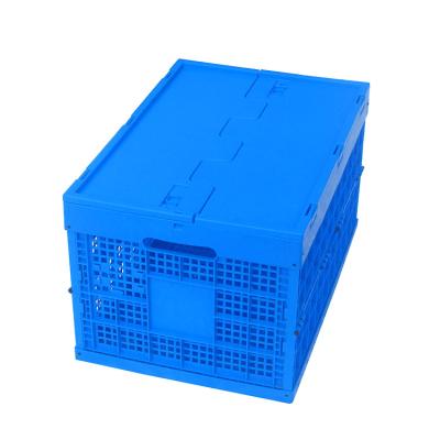 China 100% Virgin Polypropylene Plastic Pallet Boxes / Collapsible Plastic Box Attached Lids for sale