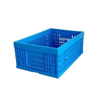 China Fresh Food Loading Plastic Collapsible Crates 600*400*240 mm Mesh Structure for sale