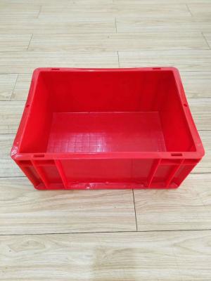 China Virgin Plastic Red Euro Stacking Containers 400*300 mm Conveyor Sorting System Lids Option for sale