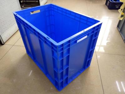 China Maagdelijk Polyethyleen Blauwe 600*400 mm Euro die Containers met Ladingscapaciteit 40kg stapelen Te koop