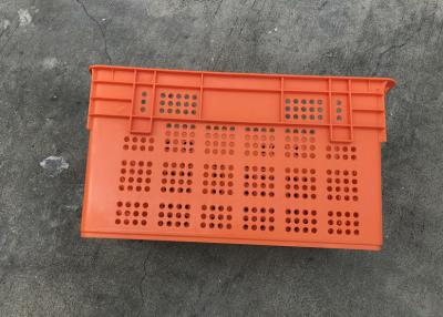 China Vented Nestable Plastic Stacking Crates For Fruit Mesh Structure 120mm Height for sale