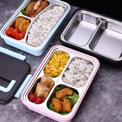 China 2020 Manu Microwavable Chinese Billers Design Portable Stainless Steel Lunch Bento Box Cutlery Set for sale