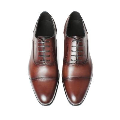 China Vikeduo Fashion Classic New Style Durable Handmade Genuine Leather Brown Oxfords Italian Shoes For Men Latest for sale