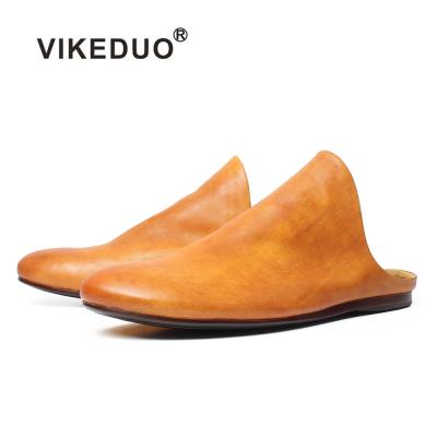 China Sandal of the brand Vikeduo shoes of the best-selling men's leather slippers official durable handcrafted comfortable wear for sale