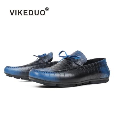 China Vikeduo Summer Design Cowhide Leather Tassel Training Shoes Durable Handmade Italian Genuine Leather Moccasin For Men for sale