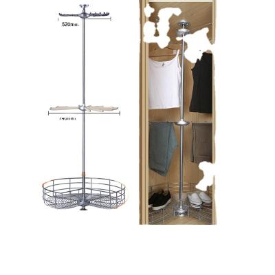 China Adjustable (Height) Wardrobe Rotate Shelf Closet Rotate Shelves Hot Sale Metal Clothes Closet Easy Installed Organizer for sale