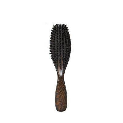 China Nondisposable Private Label Hairdressing Tool Beech Wood Boar Bristle Brush and Comb for sale