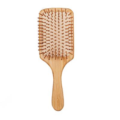 China For Home Use Factory Direct Home Sales Cushion Handle Mini Scalp Wooden Bamboo Paddle Hair Brush for sale