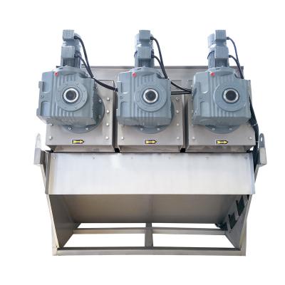 China Municipal and industrial screw skimmer mud sludge press mud dewatering machine for oil residue water treatment for sale