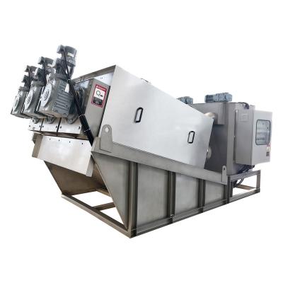 China Reliable municipal and industrial sludge screw filter press sewage sludge dewatering plant for sludge dewatering for sale