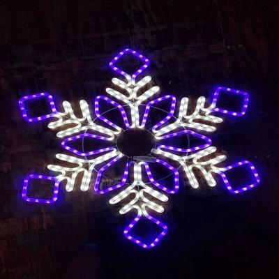 China Christmas Customize 2D Outdoor Led Snowflake Lights Patterns NEW 220V 110V Christmas Outdoor IP65 Waterproof Rope for sale