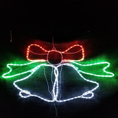 China Christmas Customize 220V 110V 2D Outdoor Neon Christmas Bell LED Lighted Pattern Rope Light for sale