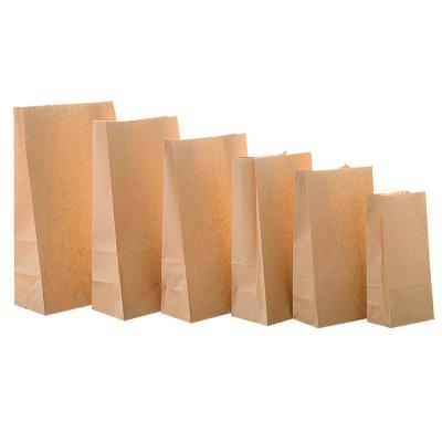 China Recycled Materials Kraft Paper Bag Gift Bags Packaging Biscuit Candy Food Biscuit Bread Saw Snacks Baking Bags Take Out for sale