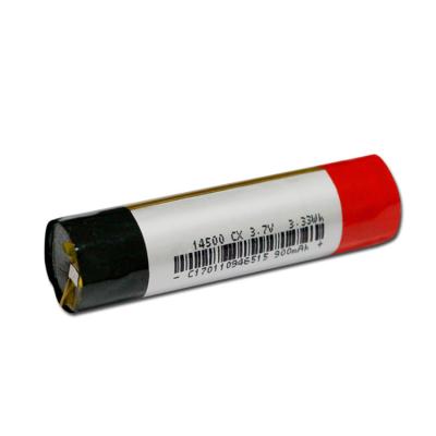 China Home Appliances 14500Li-ion Pack Polymer Batteries 3.7v E-cigarette Cells 3.7v Soft Cylindrical Rechargeable Lithium Ion Battery for sale