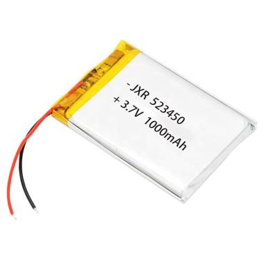 China High Capacity 523450 3.7V 1000mAh Small Size Battery For Electronic Toys Polymer Rechargeable Batteries for sale